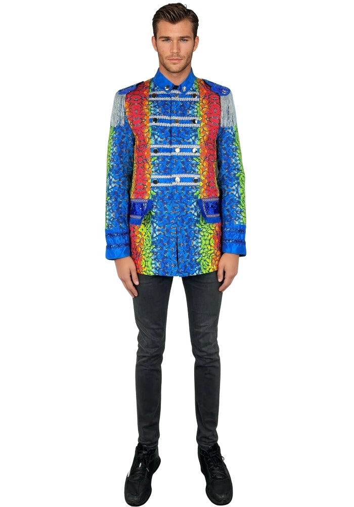 Carnavalsjas Heren Butterfly Blauw - Festivales
