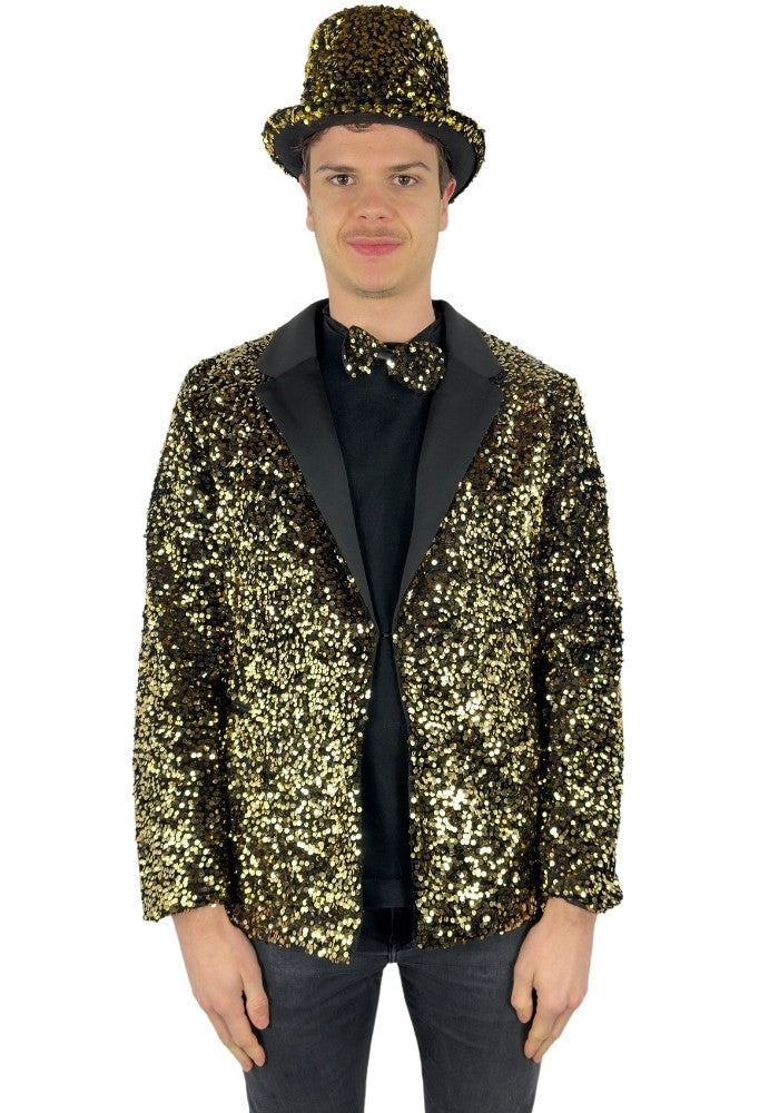 Carnavalsjas Herencolbert Pailletten Goud - Bundel Basic - Festivales
