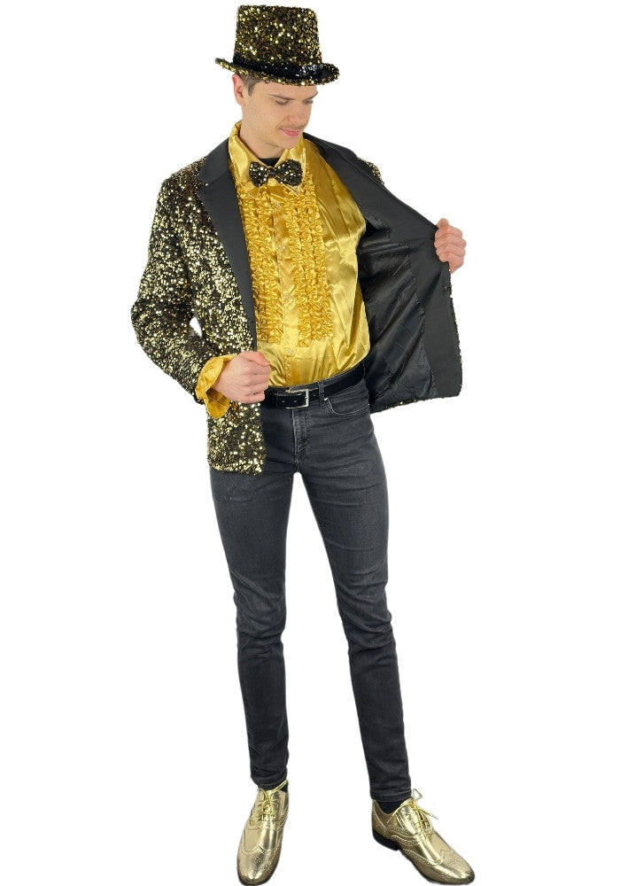 Carnavalsjas Herencolbert Pailletten Goud - Bundel Luxe - Festivales