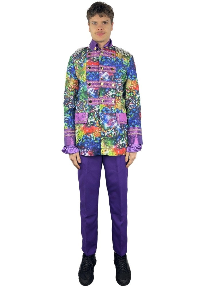 Heren Carnavalsjas Purple Holographic Diamonds - Bundel Basic - Festivales