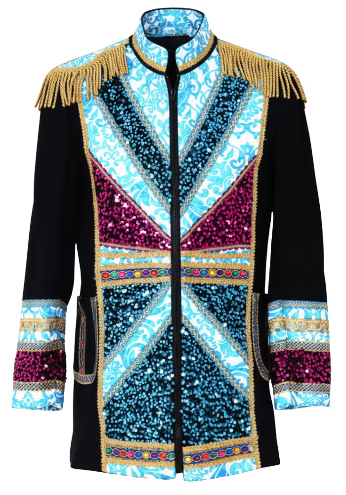 Carnavalsjas Heren Luxe Blue Flow - Festivales