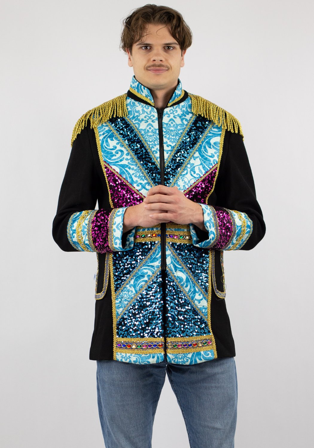 Carnavalsjas Heren Luxe Blue Flow - Festivales