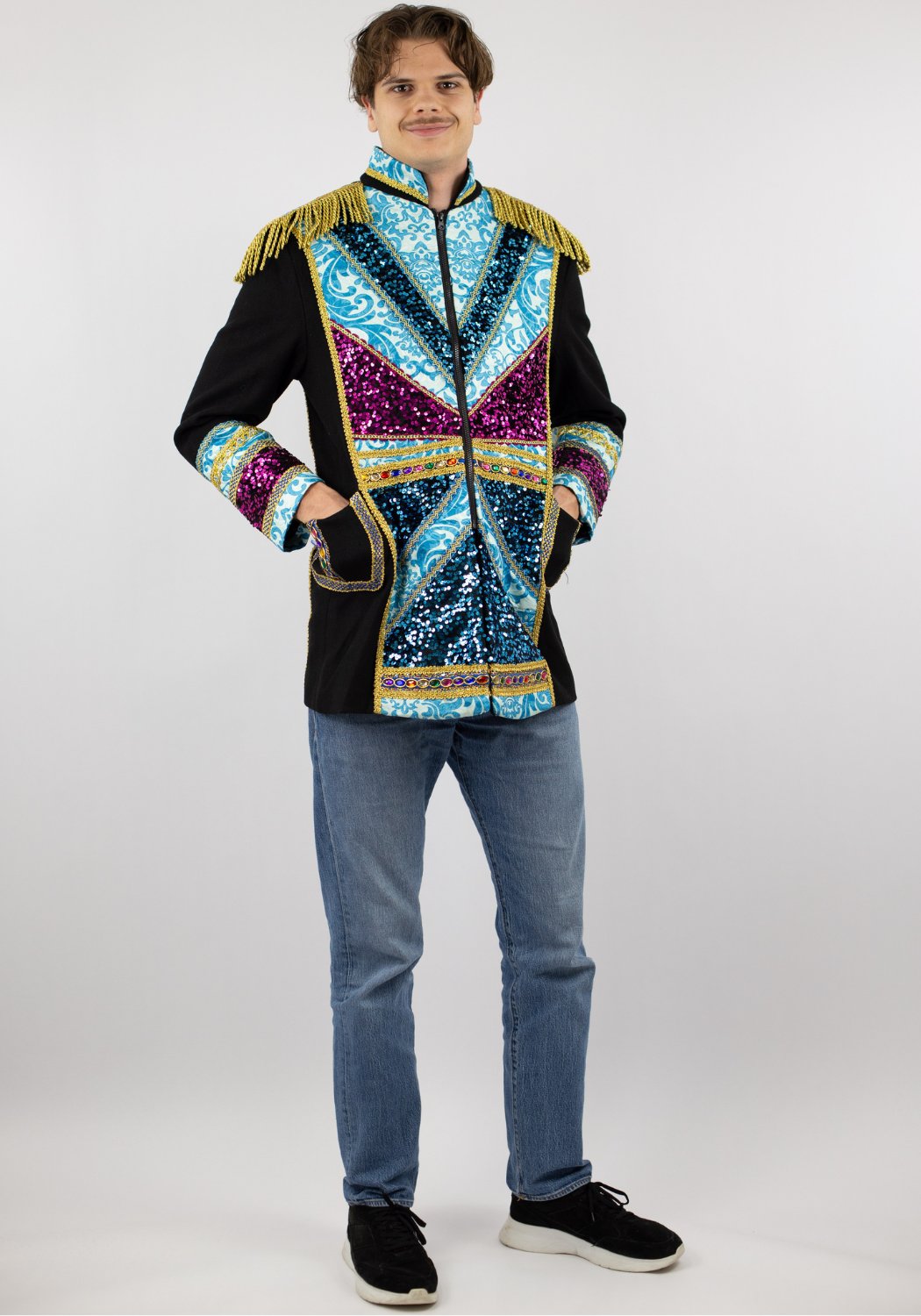 Carnavalsjas Heren Luxe Blue Flow - Festivales