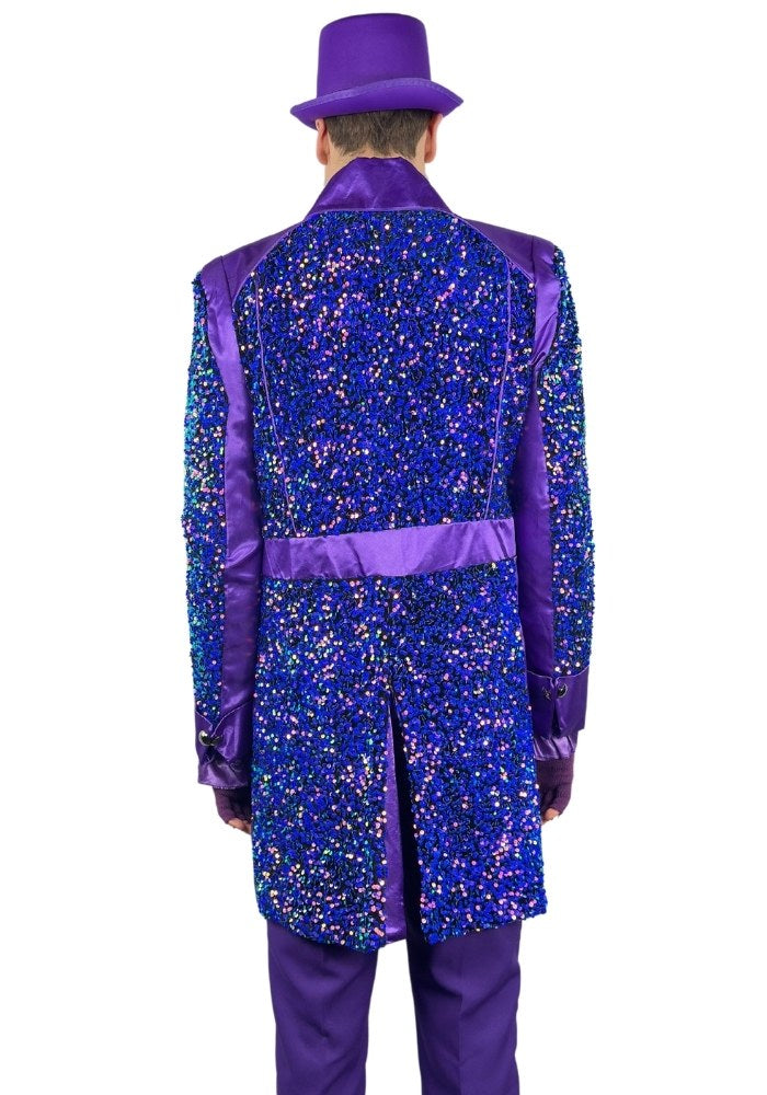 Carnavalsjas Sequin Purple Heren - Bundel Luxe - Festivales