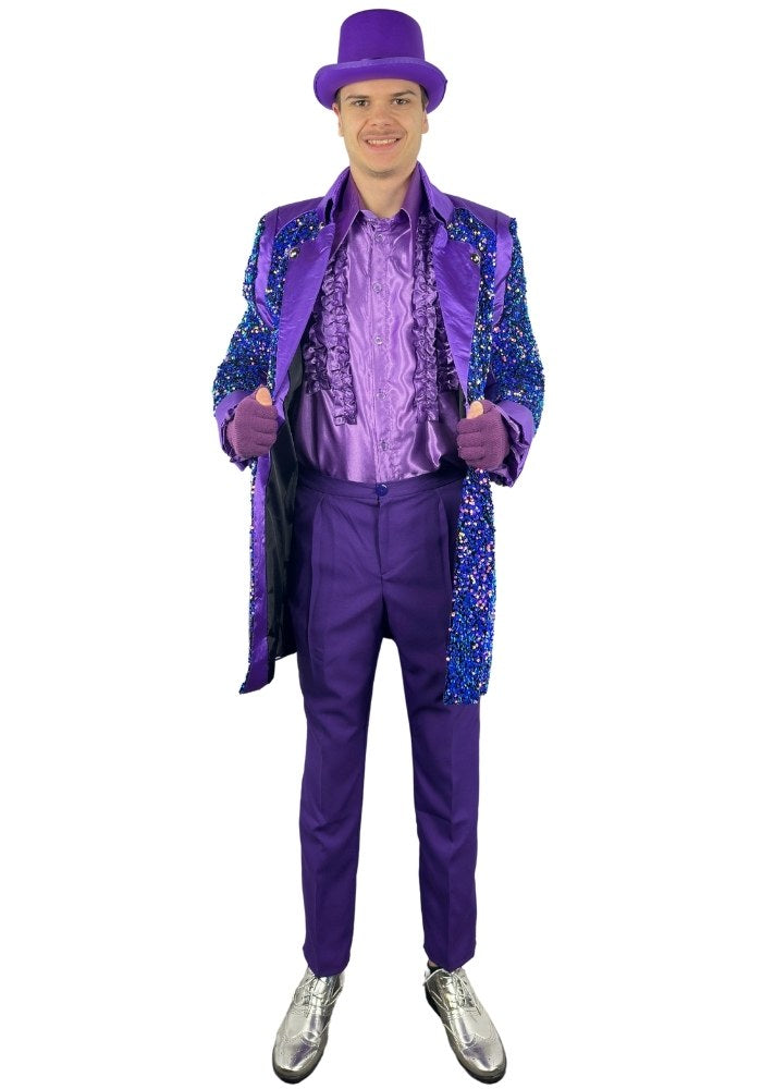 Carnavalsjas Sequin Purple Heren - Bundel Luxe - Festivales