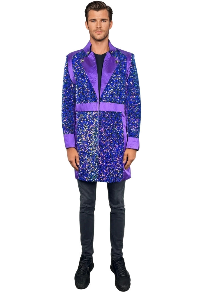 Carnavalsjas Sequin Purple Heren - Festivales