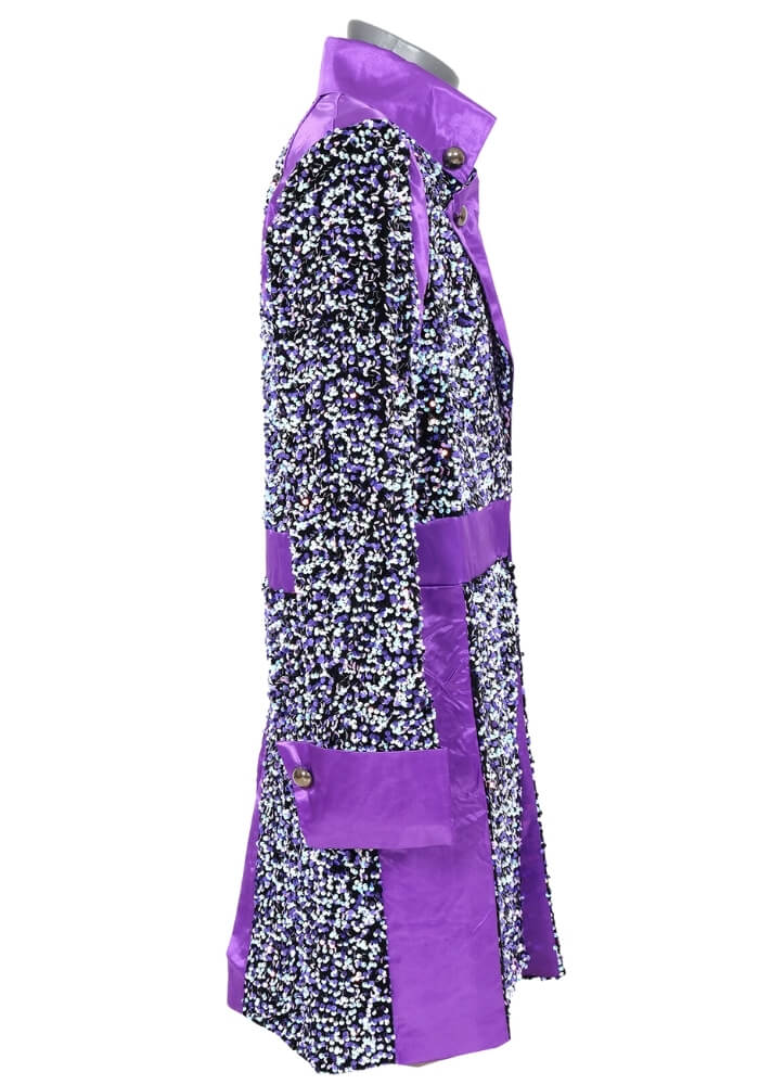 Carnavalsjas Sequin White Purple Heren - Festivales