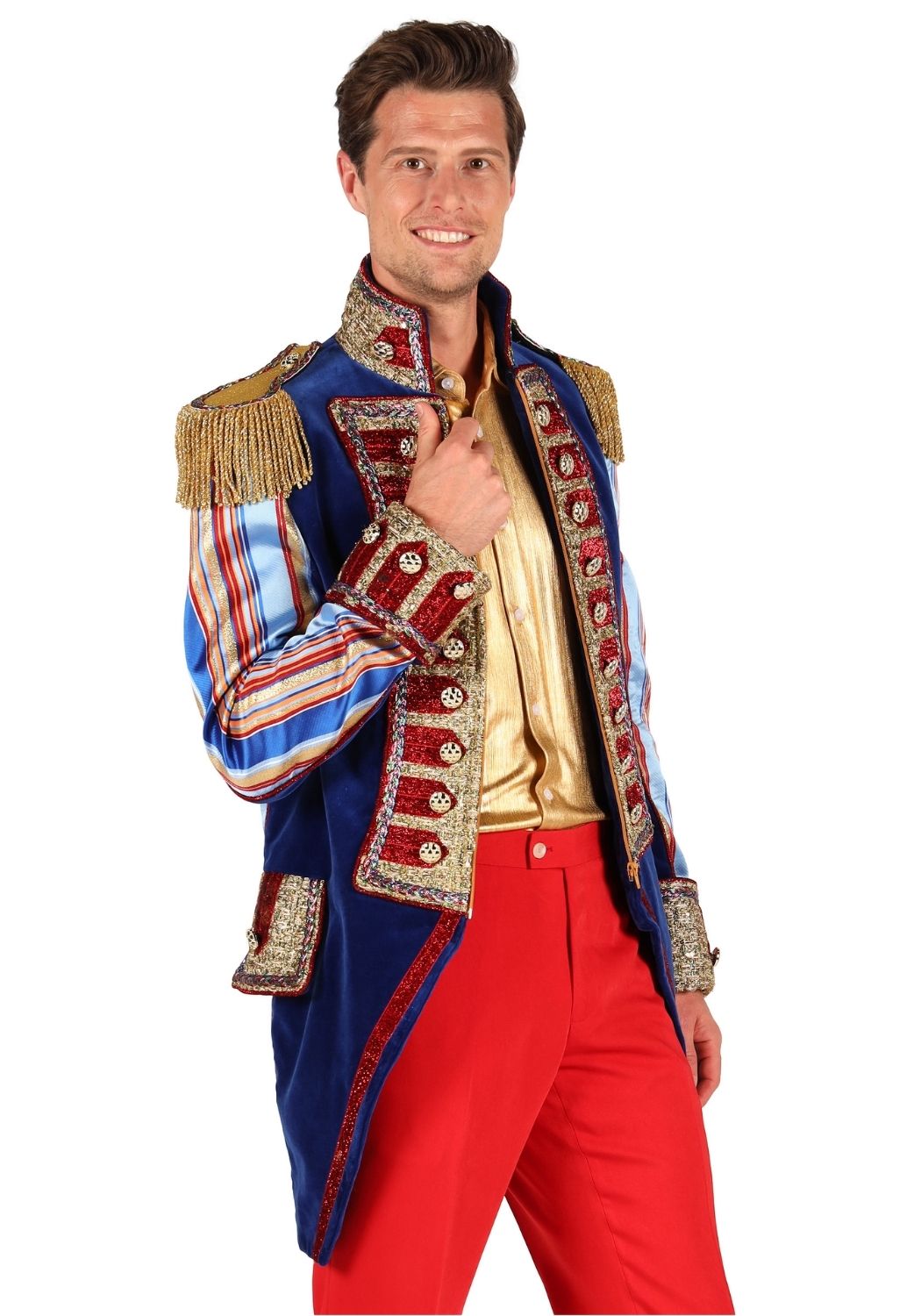 Carnavalsjas Heren Velvet Sensation Blauw - Festivales