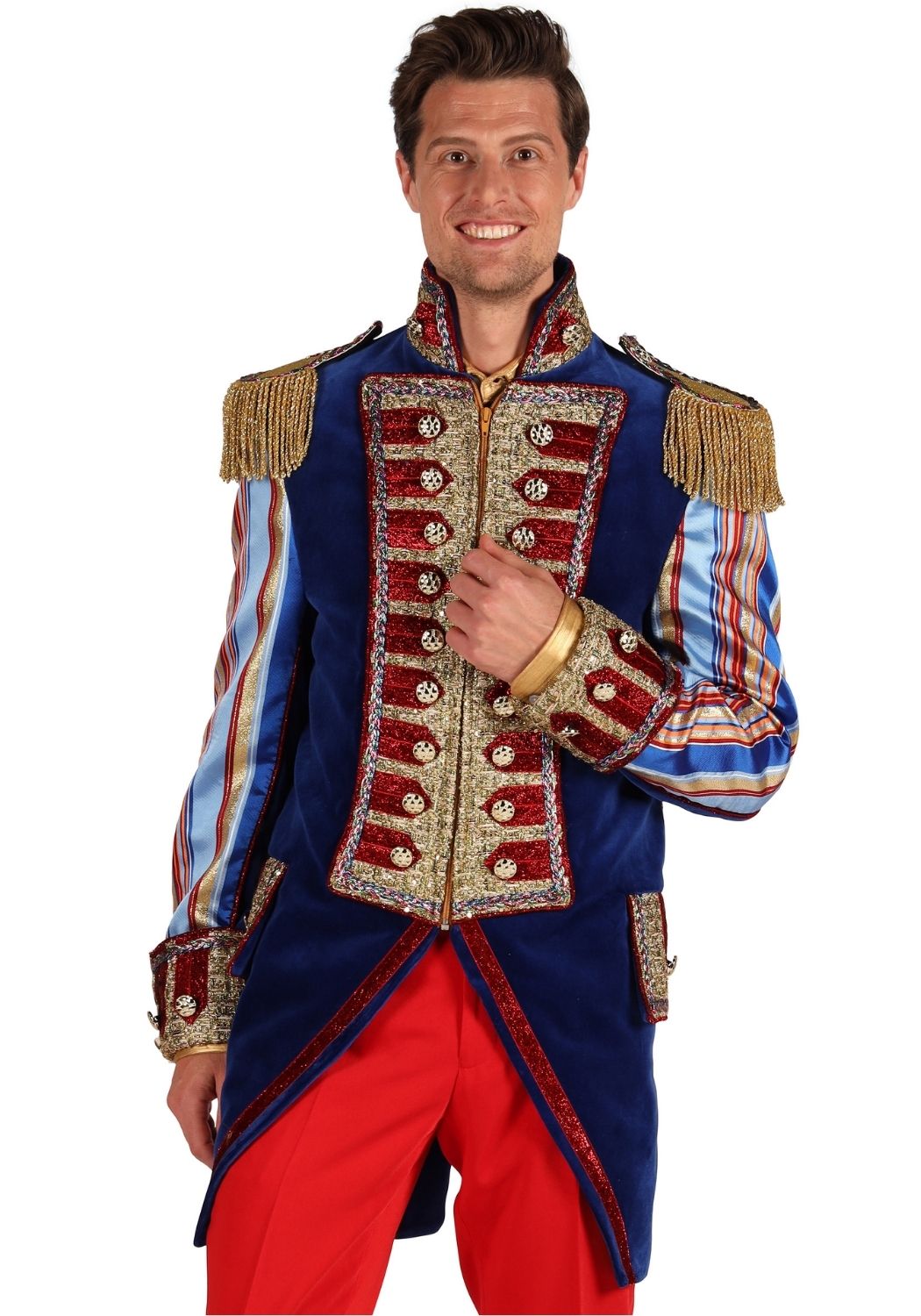 Carnavalsjas Heren Velvet Sensation Blauw - Festivales