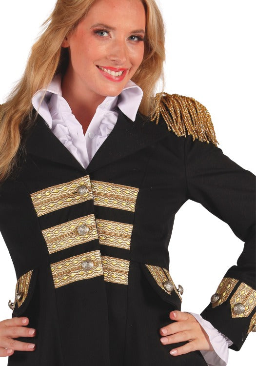 Carnavalsjas Dames Zwart Deluxe - Festivales