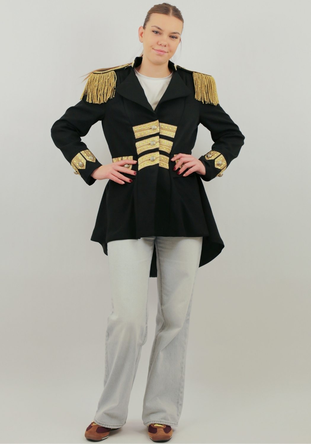 Carnavalsjas Dames Zwart Deluxe - Festivales