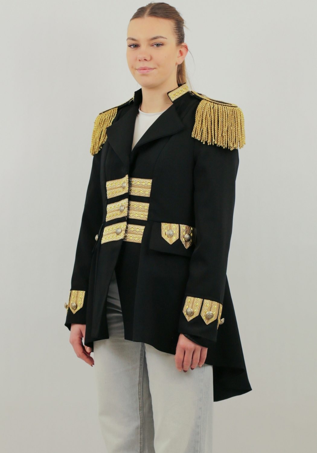 Carnavalsjas Dames Zwart Deluxe - Festivales