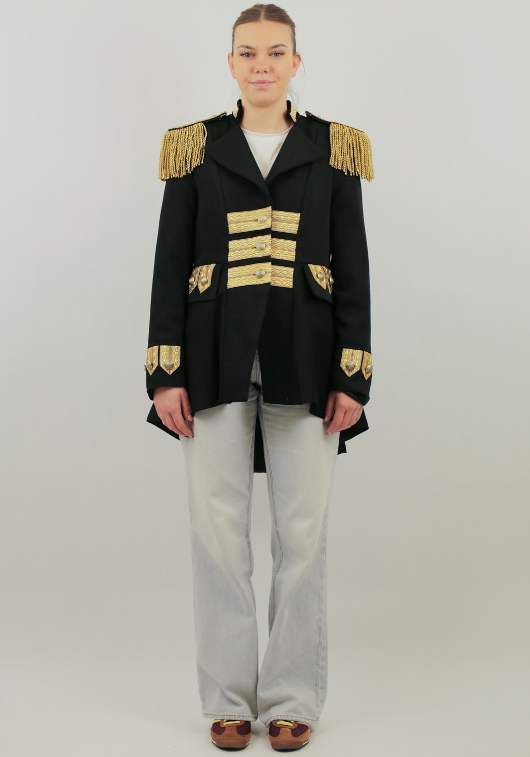 Carnavalsjas Dames Zwart Deluxe - Festivales