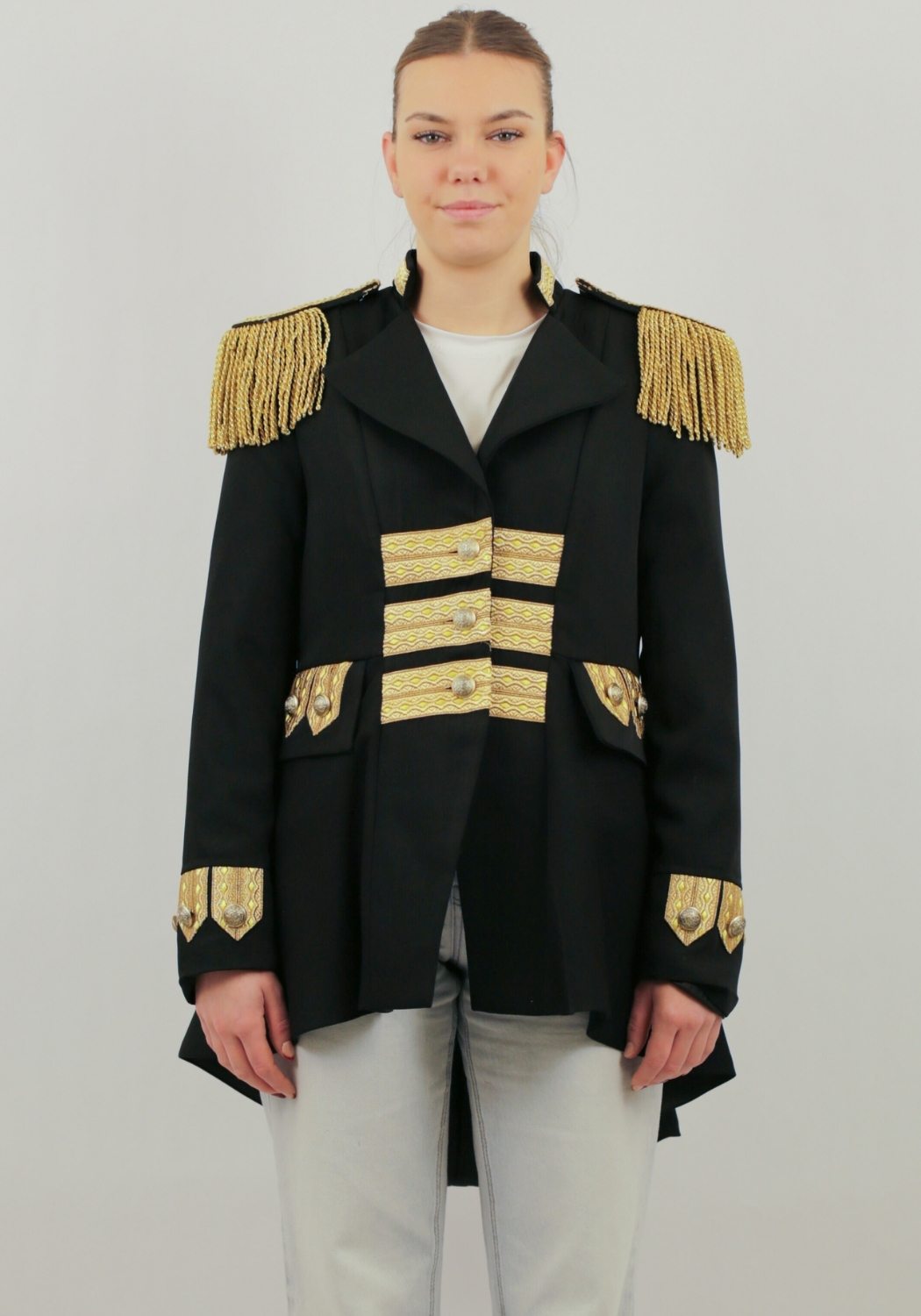 Carnavalsjas Dames Zwart Deluxe - Festivales