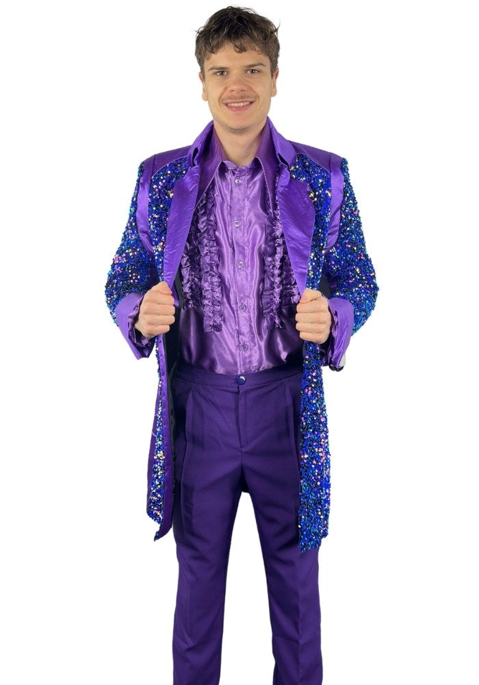 Carnavalsjas Sequin Purple Heren - Bundel Basic - Festivales