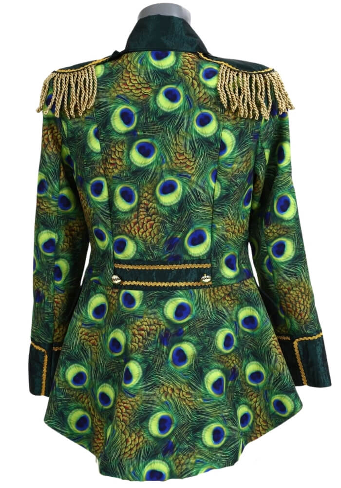 Carnavalsjas Peacock Green Kort Dames - Festivales