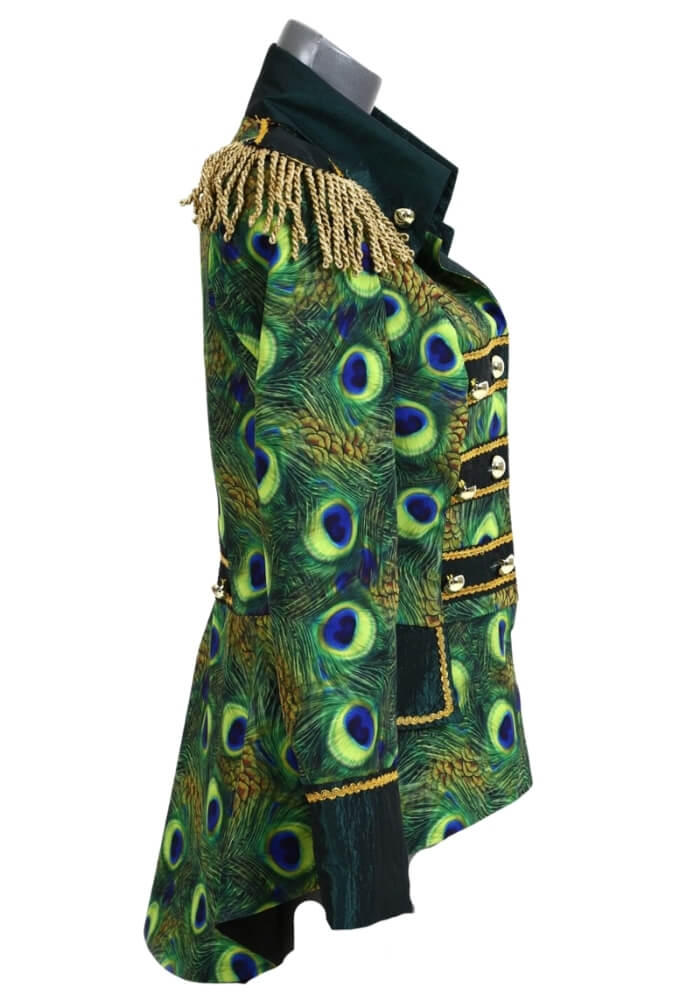 Carnavalsjas Peacock Green Kort Dames - Festivales