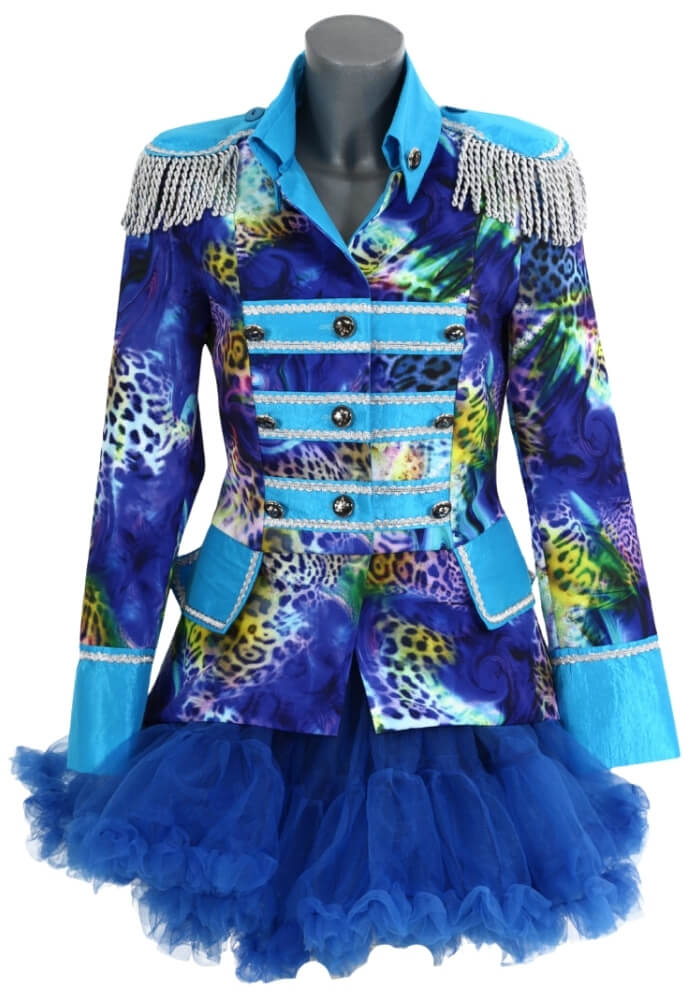 Carnavalsjas Blue Fantasy Kort Dames - Festivales