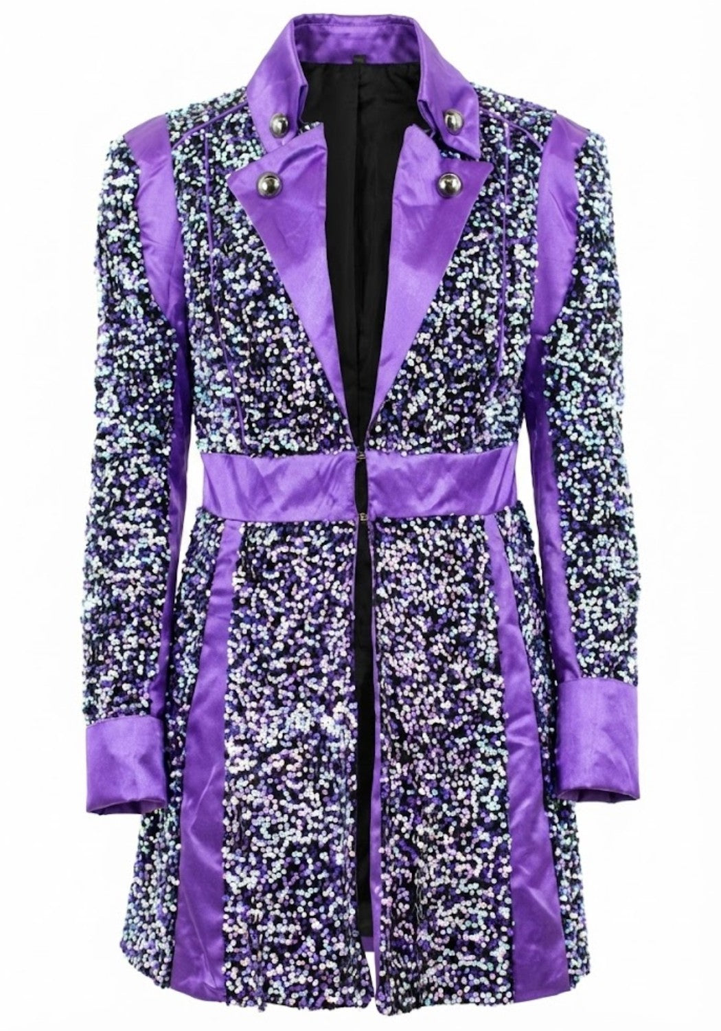 Carnavalsjas Sequin White Purple Dames - Festivales