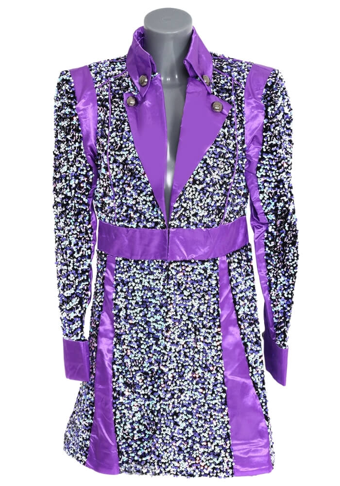 Carnavalsjas Sequin White Purple Dames - Festivales