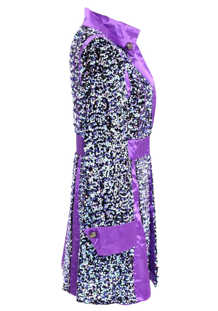 Carnavalsjas Sequin White Purple Dames - Festivales