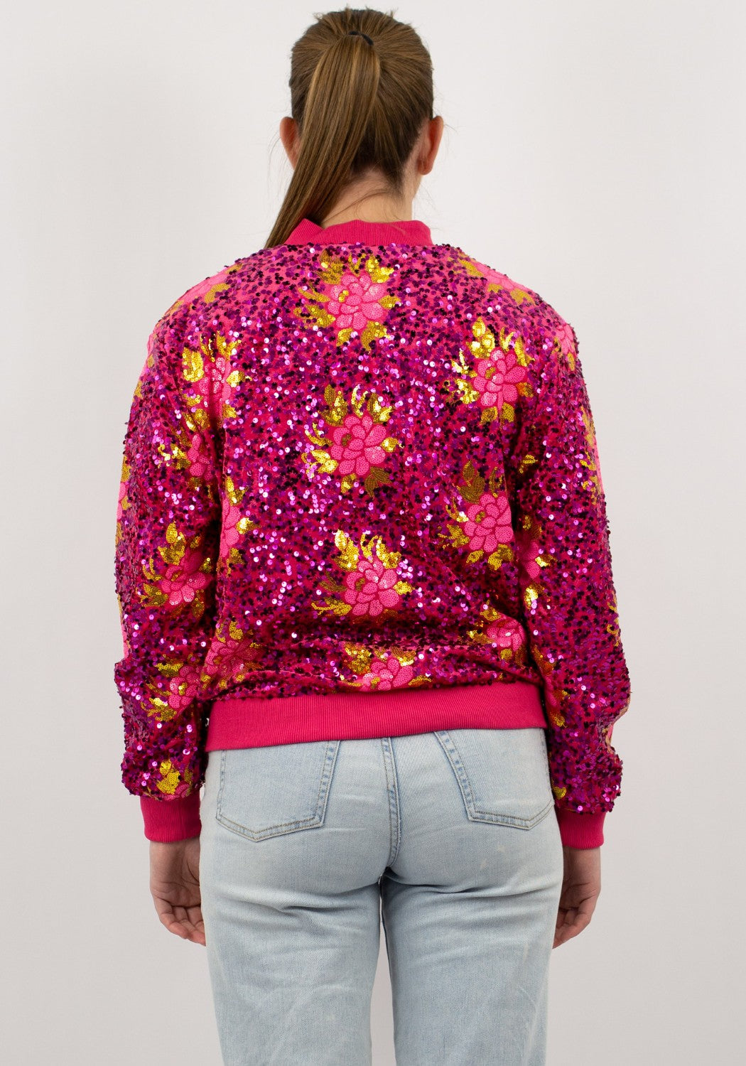Carnavalsjas Dames Pailletten Flowers - Festivales