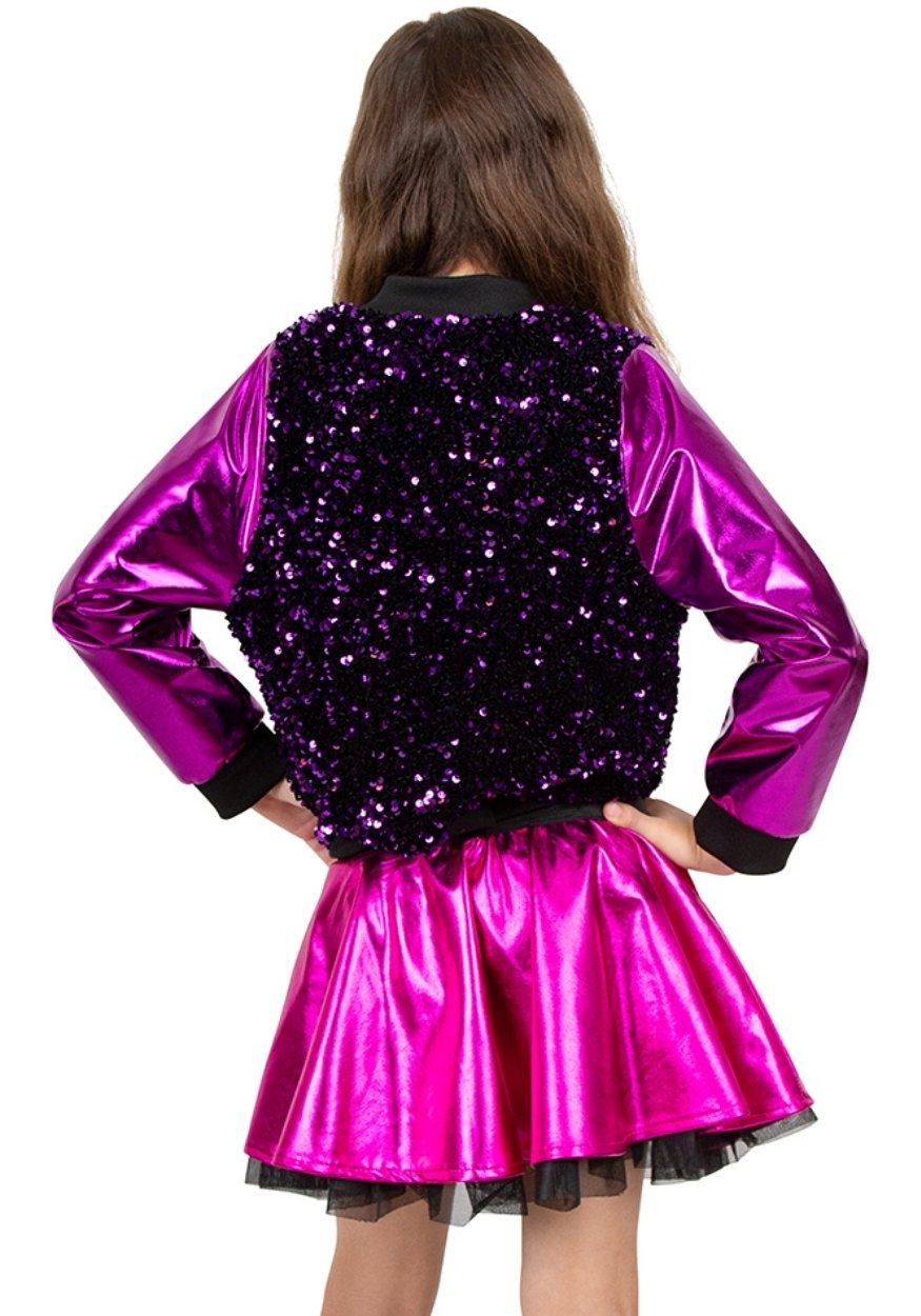 Carnavalsjas Kind Pailletten Metallic Paars/Roze - Festivales