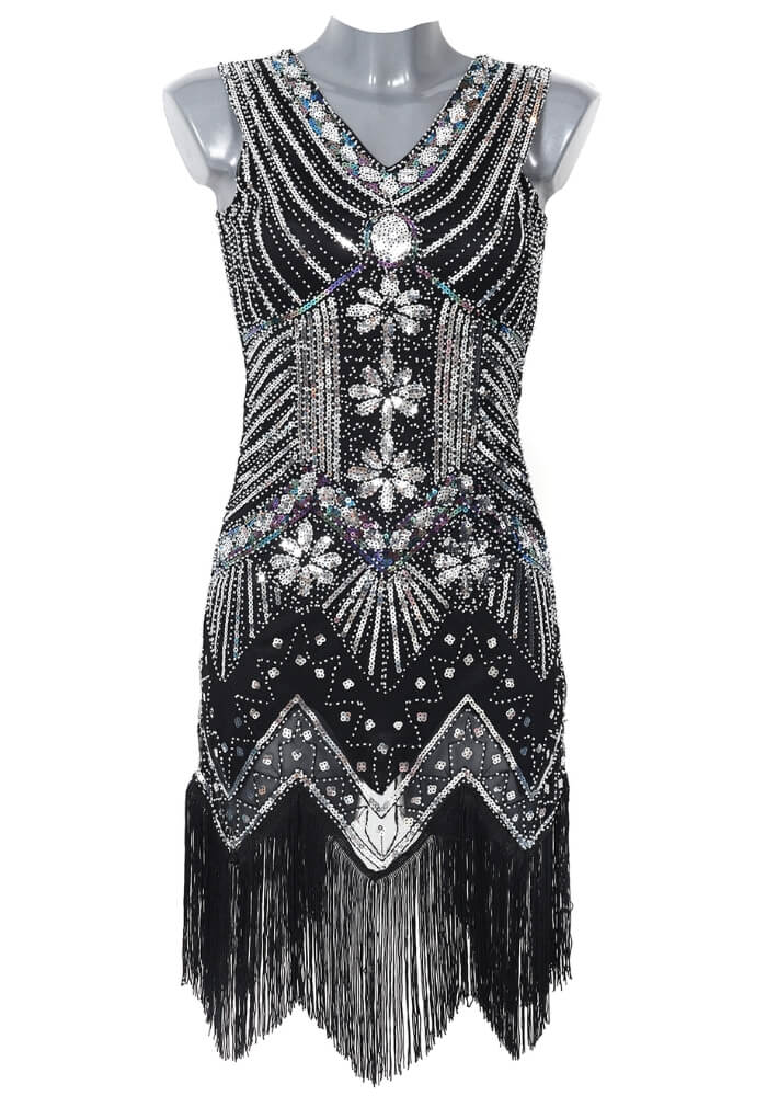 Charleston Jurk Zilver Luxe - Festivales