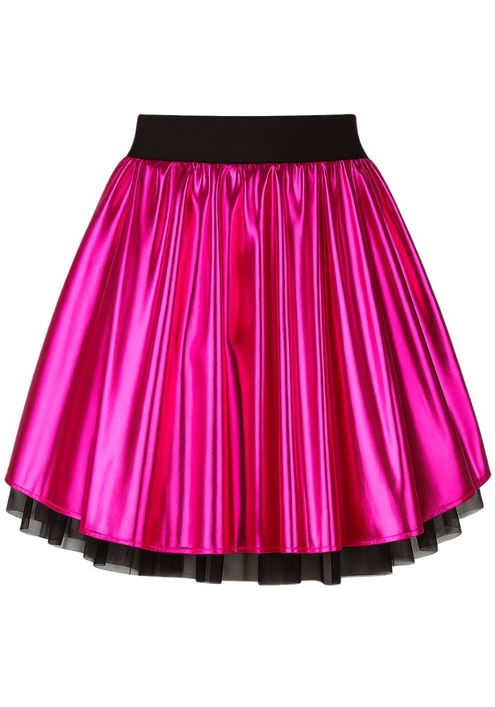 Cirkelrok Metallic Roze Dames - Festivales