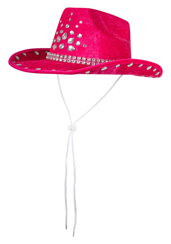 Cowboyhoed Roze Met Diamond - Festivales