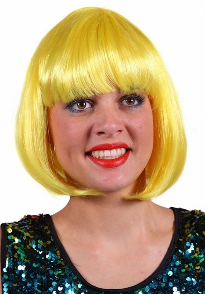 Dames Pruik Roxy Geel - Festivales