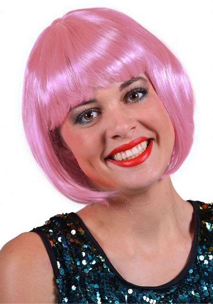 Dames Pruik Roxy Licht Roze - Festivales