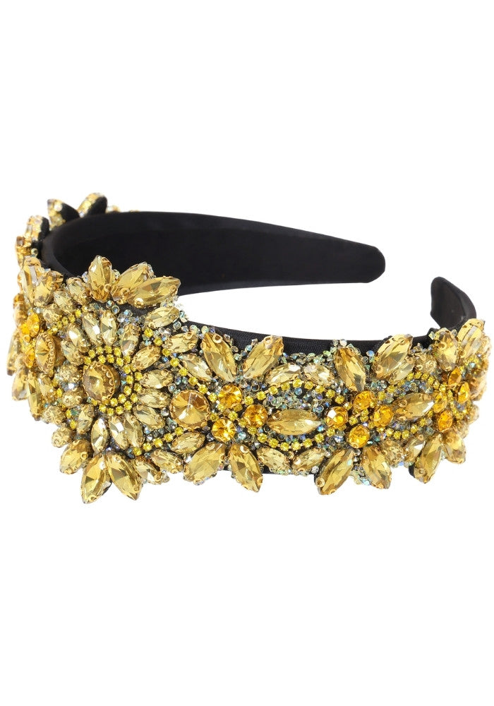 Haarband Luxe Strass Steentjes Goud - Festivales