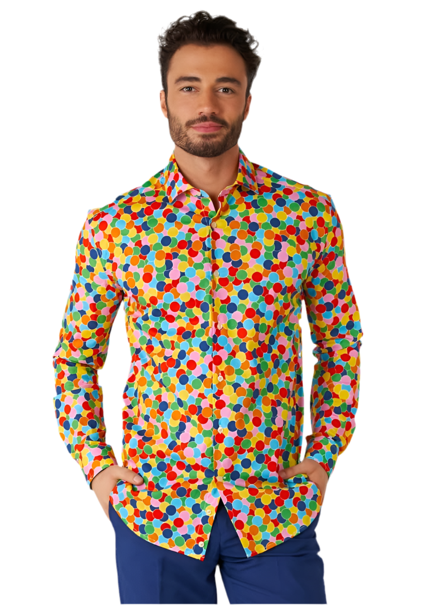 Confetteroni Rainbow Overhemd Heren - OppoSuits - Festivales