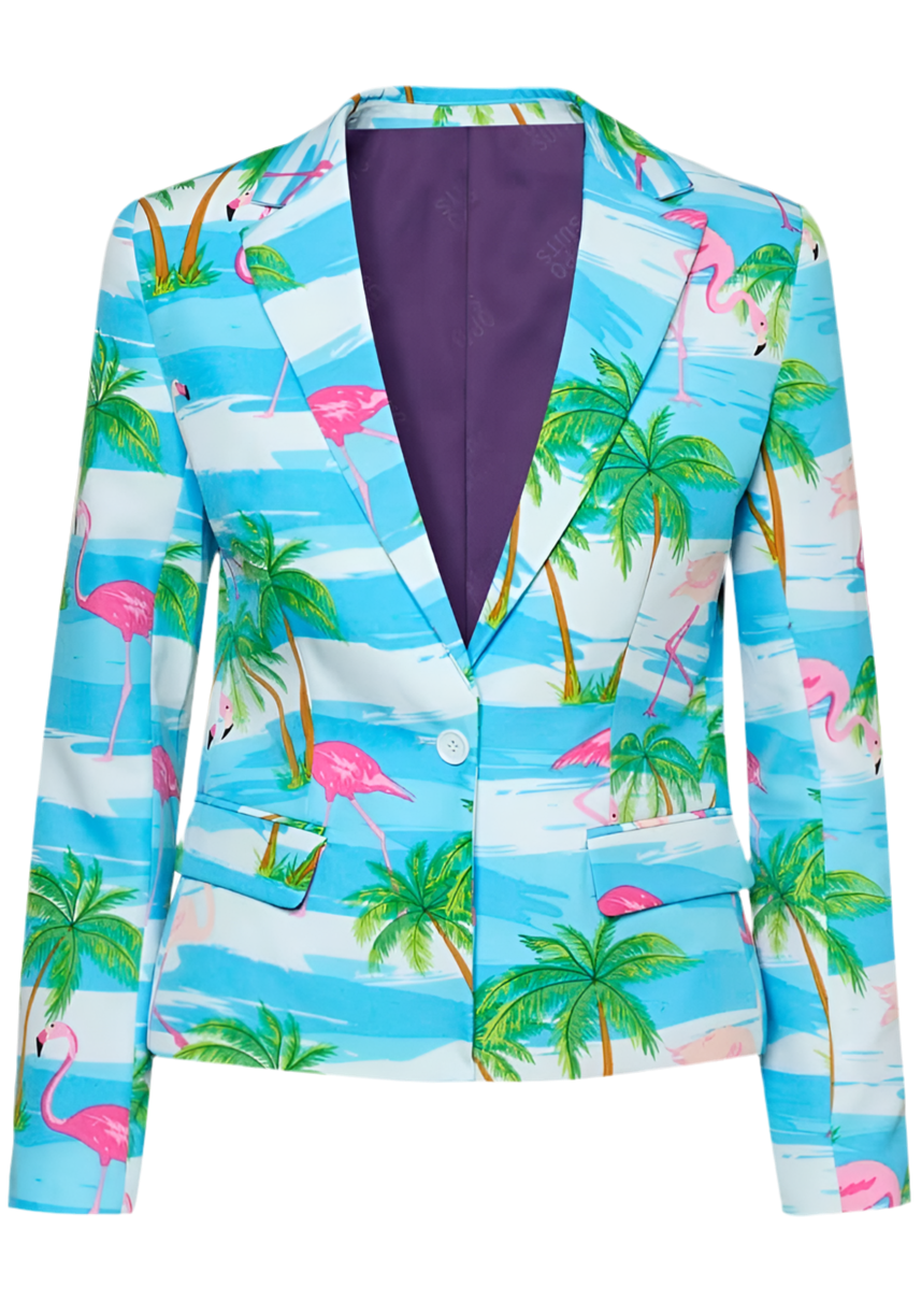 Carnavalsjas Blazer Dames Flamingirl - OppoSuits - Festivales