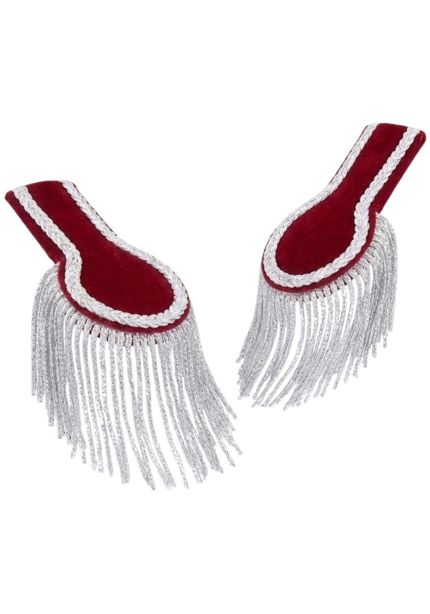 Epauletten Luxe Rood/Zilver - Festivales