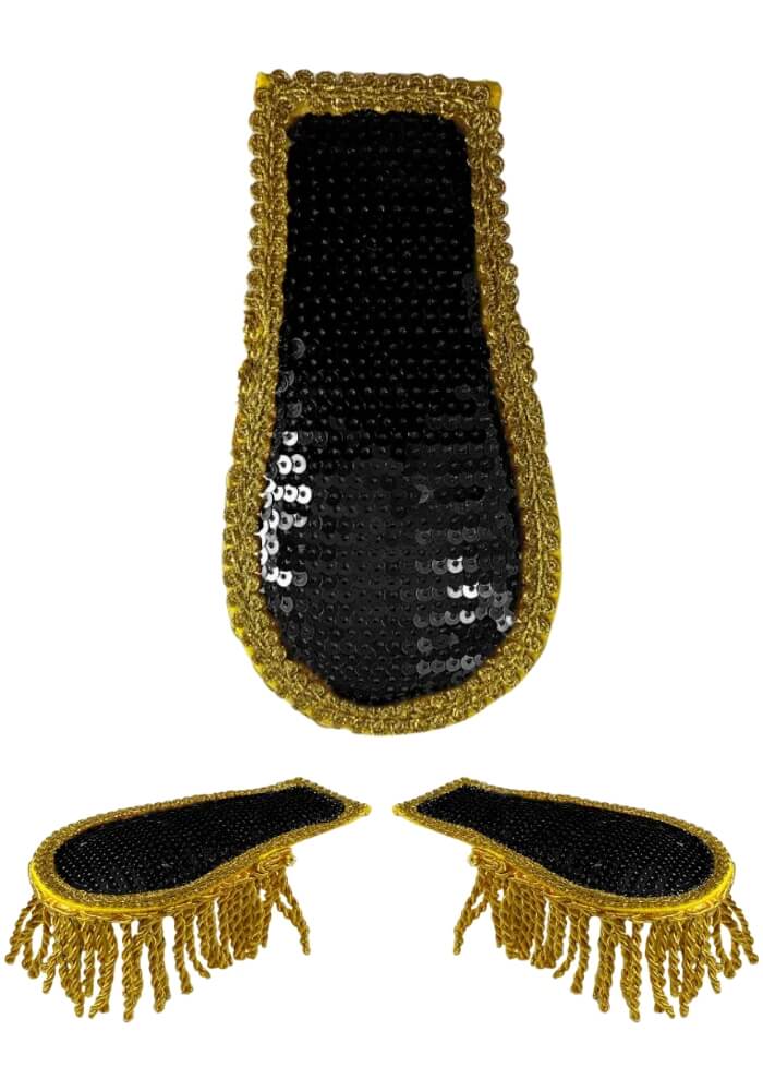 Epaulettten Strass Zwart - Festivales