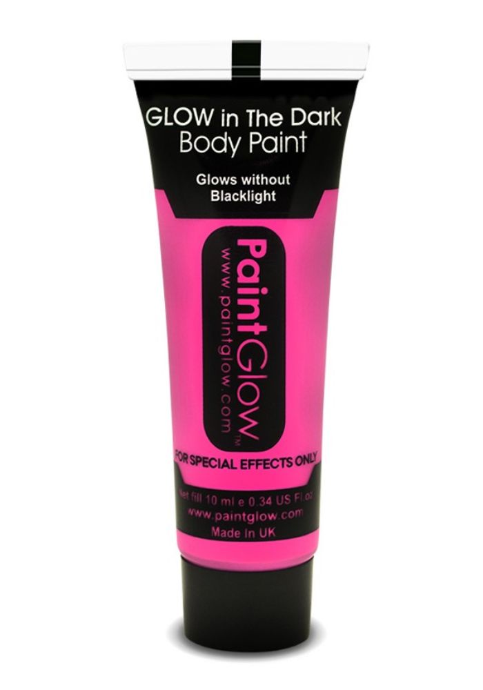 Face & Body Paint 10ml Glow In The Dark Roze - Festivales