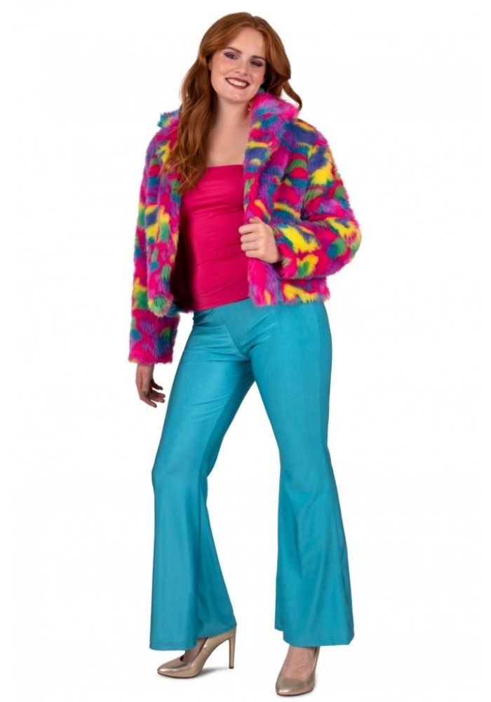 Flared Broek Neon Blauw - Festivales