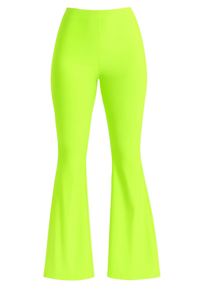 Flared Broek Neon Groen - Festivales