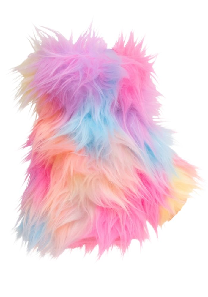 Handschoenen Pluche Regenboog Pastel - Festivales