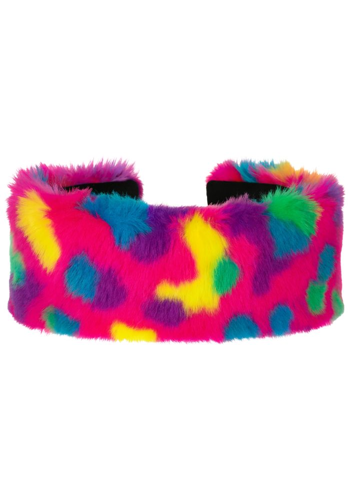 Hoofdband Pluche Regenboog Camouflage - Festivales