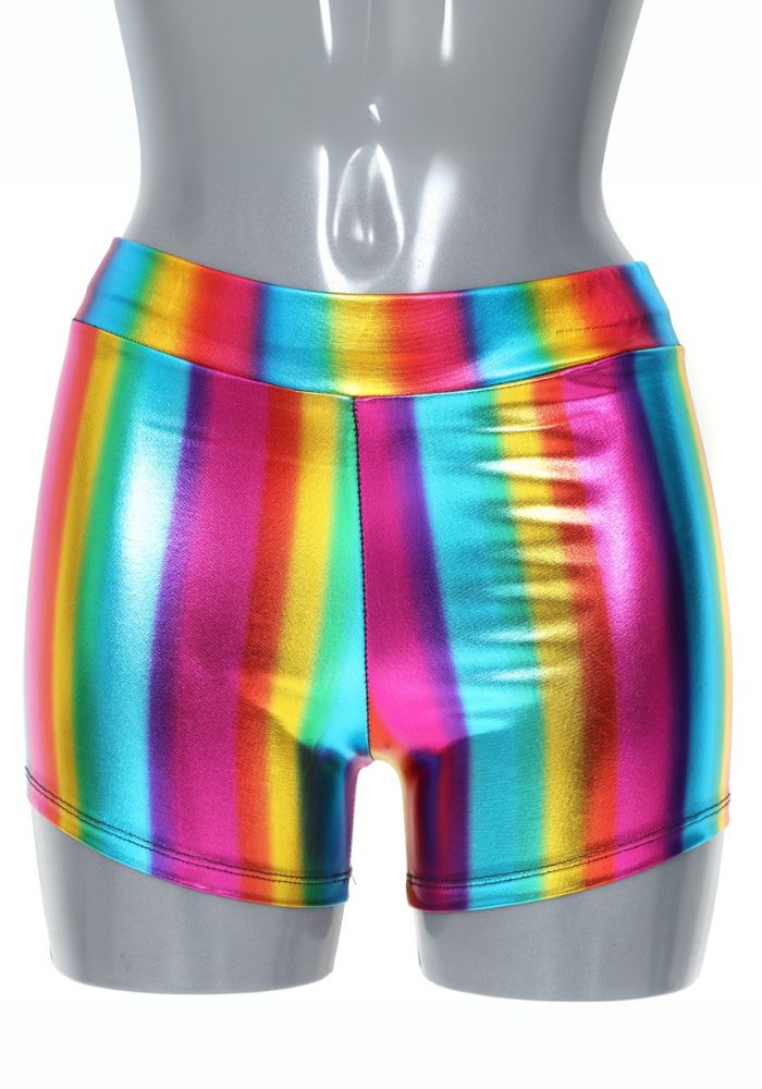 Hotpants Metallic Regenboog