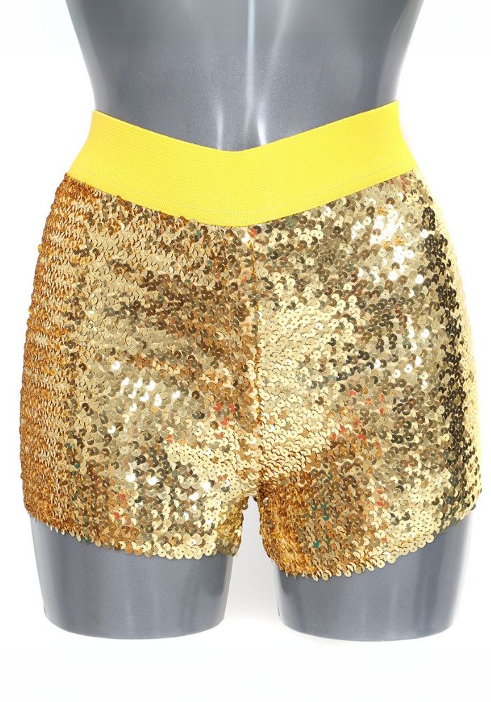 Hotpants Pailletten Goud