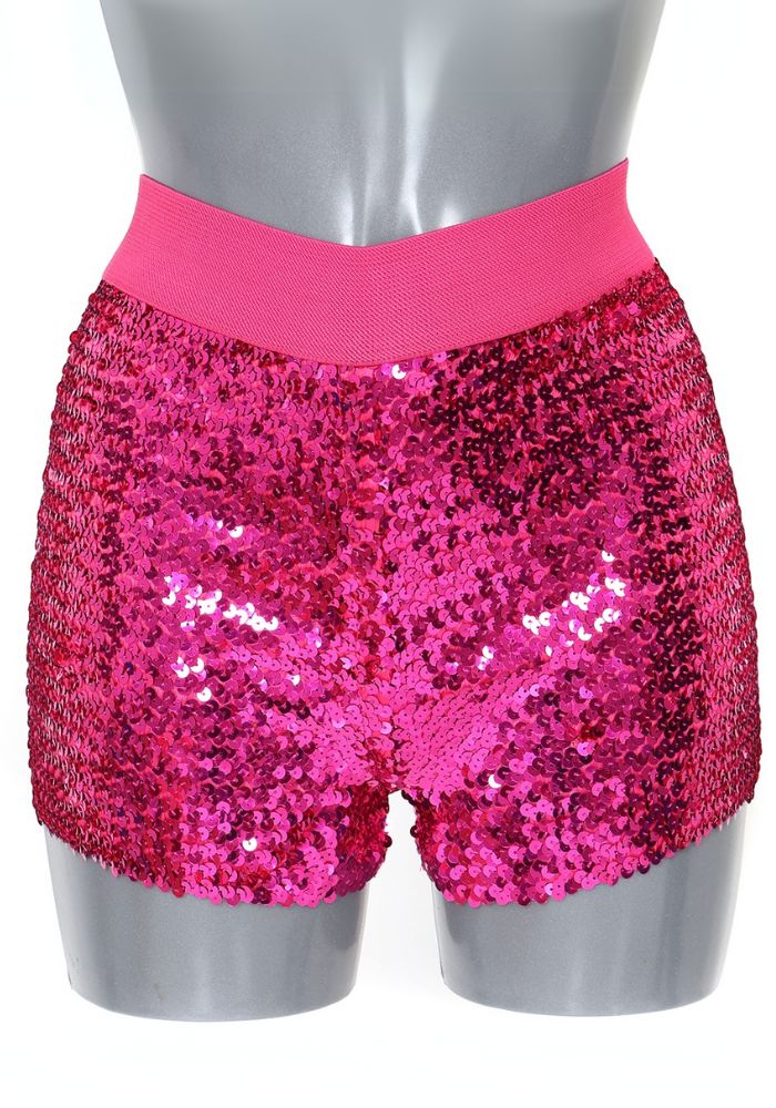 Hotpants Pailletten Roze