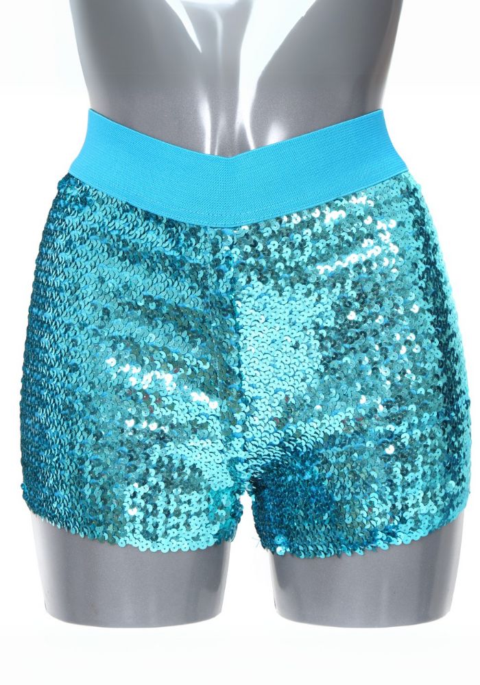 Hotpants Pailletten Turquoise