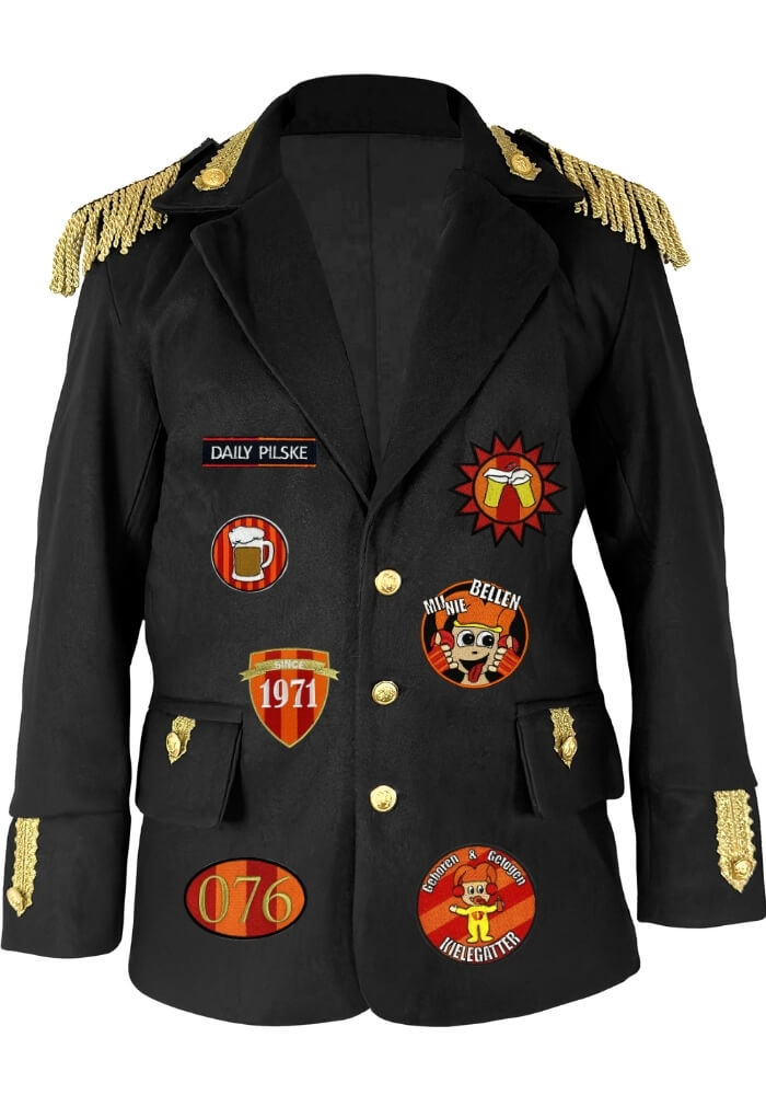 Kielegat jasje uniform gemaakt van wolvilt voor mannen en hij is gepimpd met 7 Kielegat emblemen