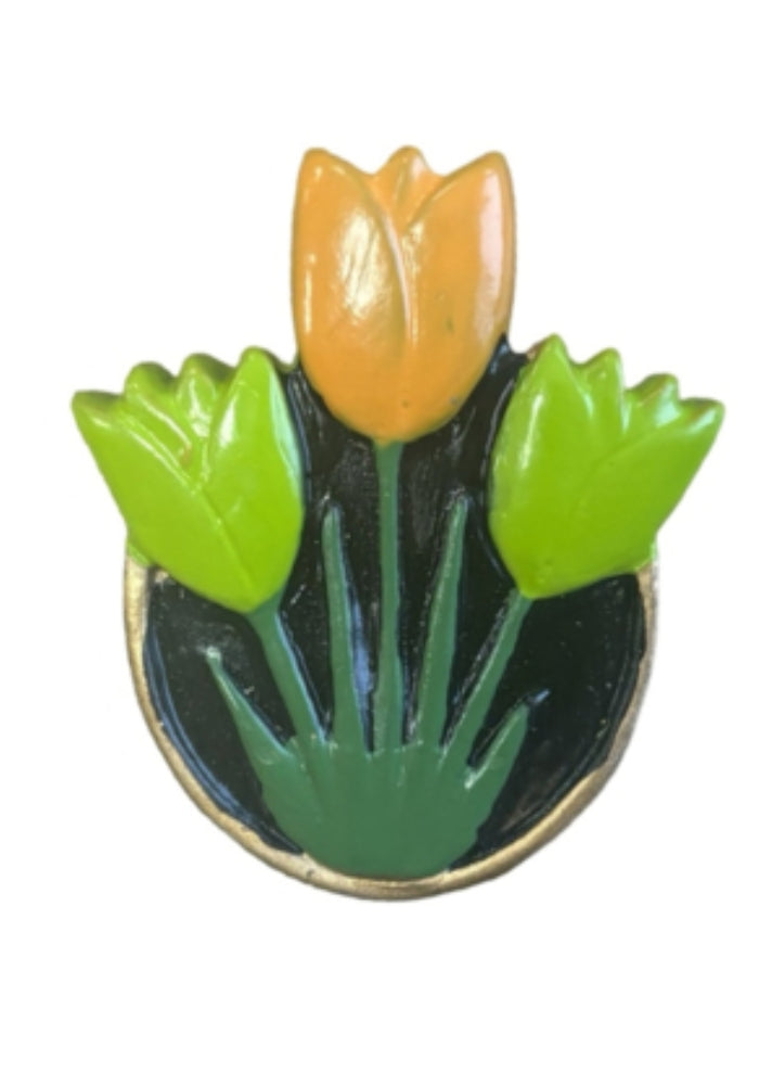 Kruikenstad Broche Klei Tulpen