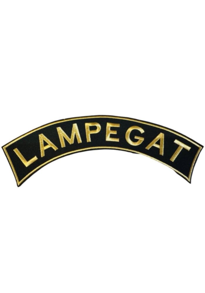 Boog Tekst Goud - Lampegat Rugembleem - Festivales