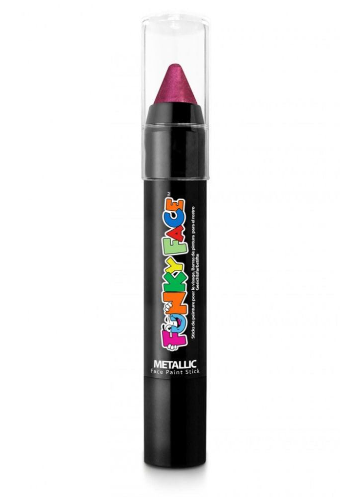 Metallic Face & Body Paint Stick Roze - Festivales